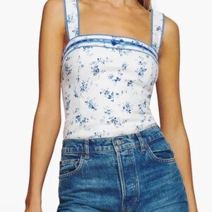 Eloise smocked linen tank orlaya